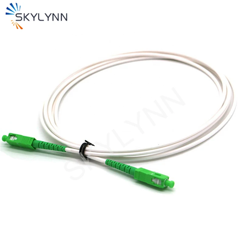 50PCS 1 Meter Length SC/APC Connector SM G657A2/G657B3 SX Core 3.0mm Optical Fiber Patch Cord With White Milky LSZH Jacket