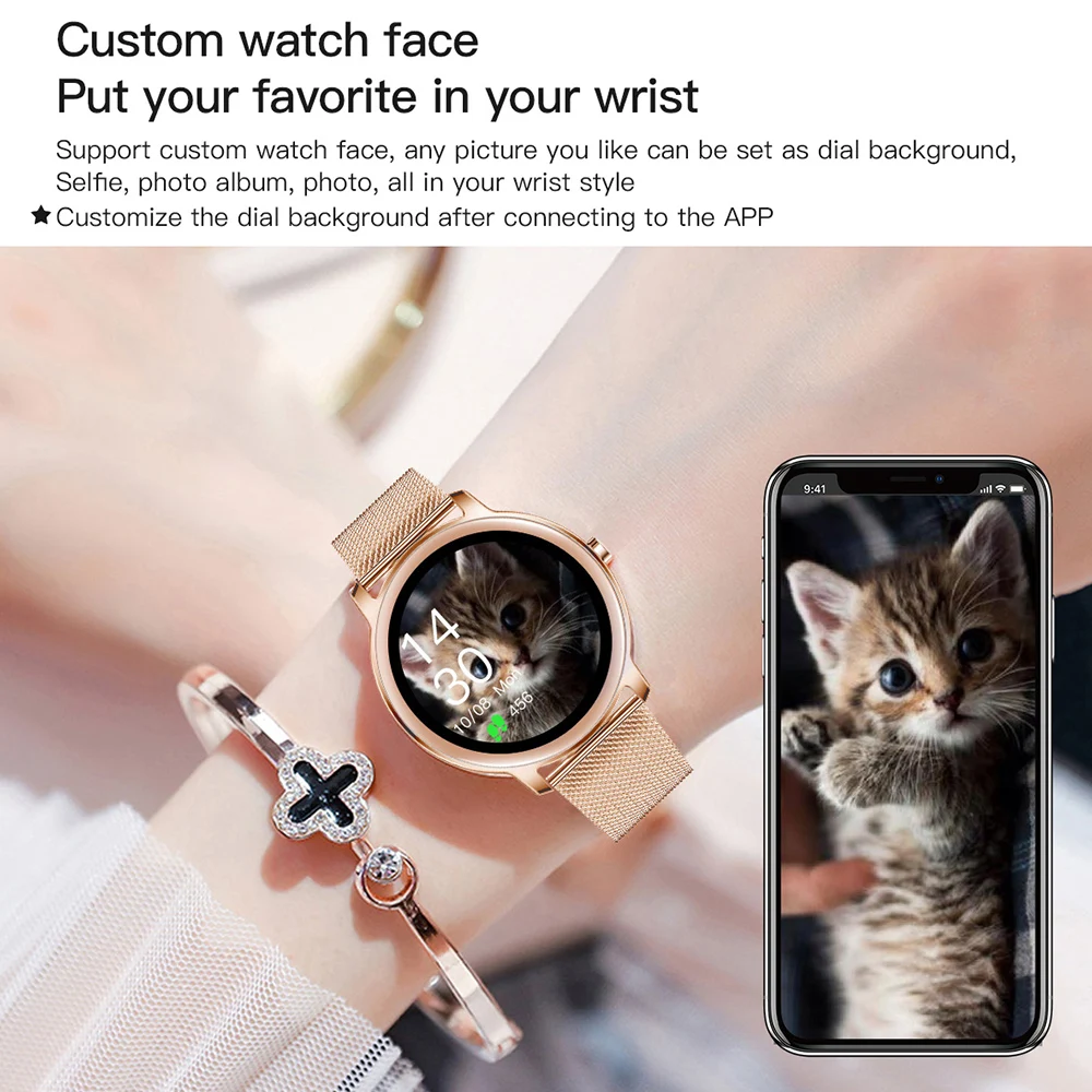 R18 Смарт часы Pro 2020 полный сенсорный Экран Smartwatch для девочек Мониторинг частоты