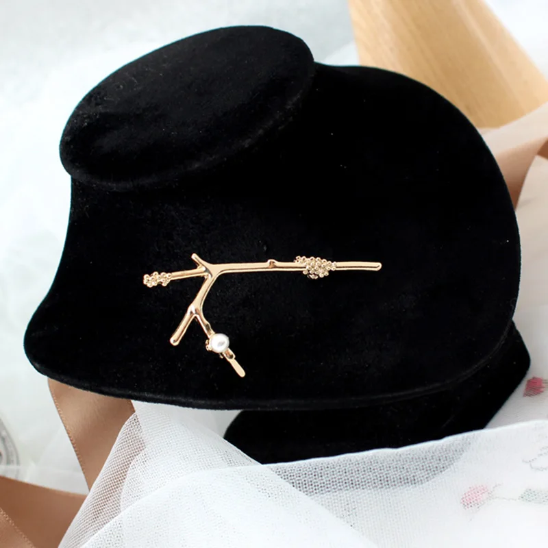 Корейская мода ветка имитация жемчуга бисер роскошная брошь дамы подарок