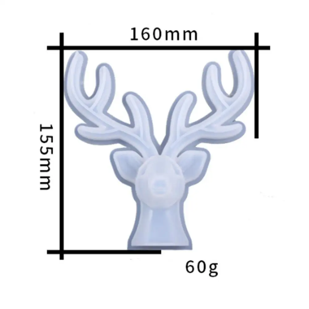 

Transparent Silicone Mould Dried Flower Resin Decorative Craft DIY Deer Head Jewelry Storage Rack Mold Epoxy Resin Molds