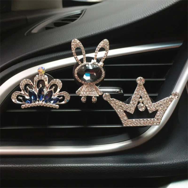 

Rabbit Crown Women's car air outlet perfume clip Women's car fragrance
