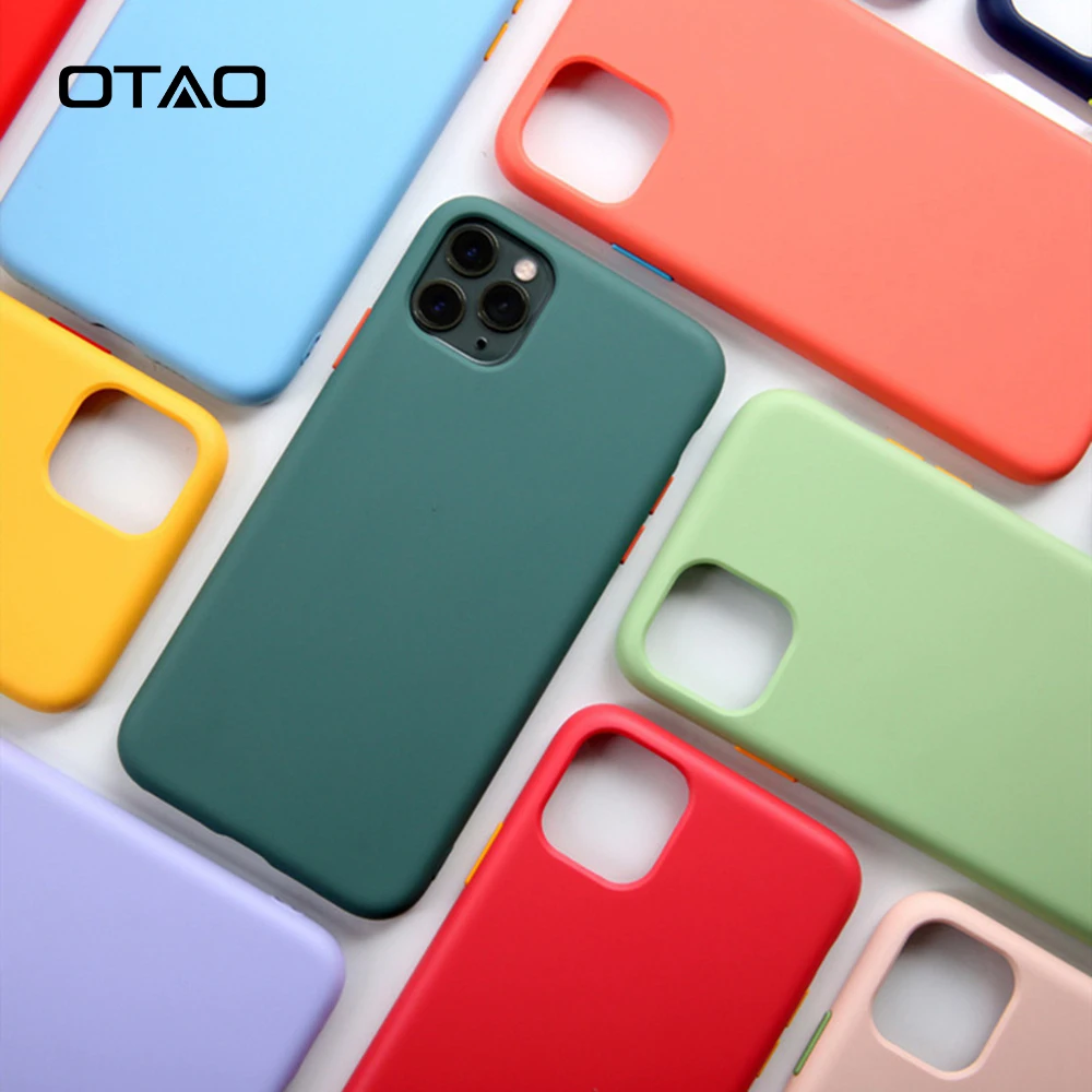 Чехол OTAO ярких цветов для iPhone 11 Pro Max XS X XR Ультратонкий Мягкий чехол s 7 8 6 6s Plus 9