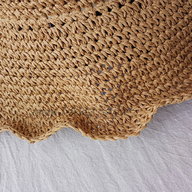 

1PC Floppy Foldable Ladies Women Straw Beach Sun Summer Anti UV Hat Beige Wide Brim