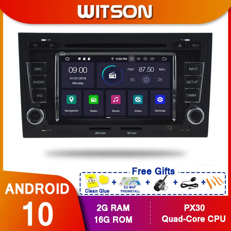 WITSON! Android 10 Octa core PX5 автомобильный DVD плеер для AUDI A4/S4/RS4 (2002 2008) ips экран 4 ГБ ОЗУ 64 Гб