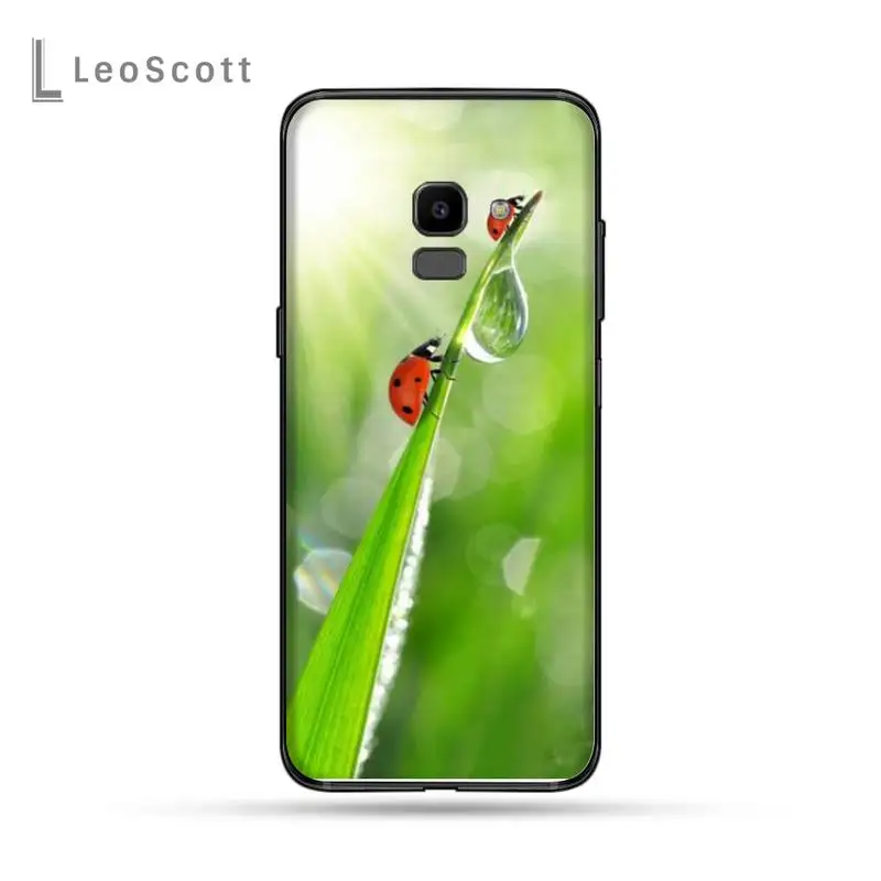 

four leaf ladybug daisy Phone Case For Samsung Galaxy J2 J4 J5 J6 J7 J8 2016 2017 2018 Prime Pro plus Neo duo