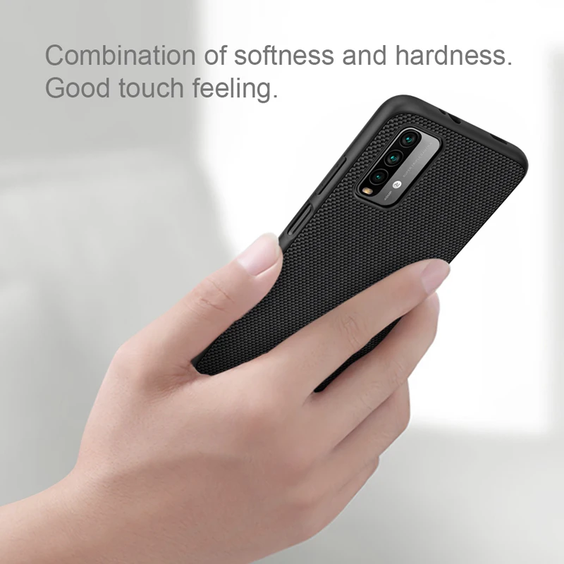

For Xiaomi Redmi Note 9 4G Case NILLKIN Luxury Textured Hard PC Frosted Matte Phone Cover for Redmi 9 Power funda