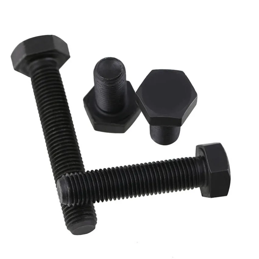 

1pcs M12 Grade 12.9 Hexagon Bolts High Tensile Black Hex Screws Self Colour Threaded
