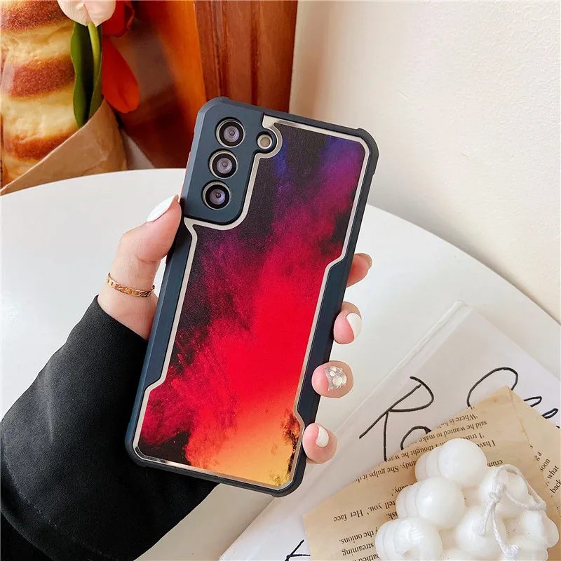 

Watercolor Splash Ink Pattern Protective Cover Phone Case Hard Shell Coque For Samsung Galaxy A72 A52 A42 A12 S30 S20 Ultra Plus