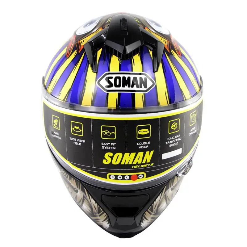 Шлем мотоциклетный Outdor для мужчин и женщин двойная линза совместима со