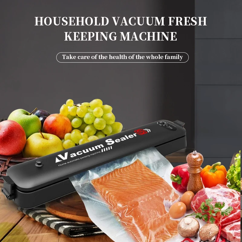 

Best 220V / 110V Vacuum Food Sealer Automatic Commercial Household Food Vacuum Sealer Packing Machine Include 10pcs Bags # 42