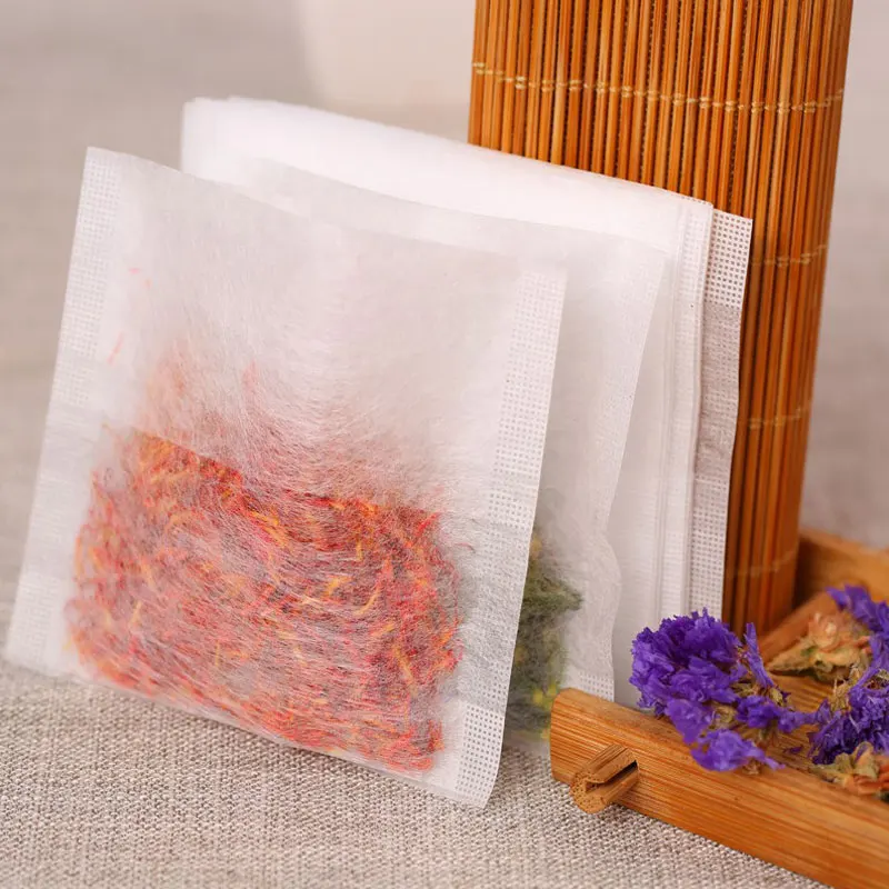 100 шт./лот 7*10 см Экологичные складные чайные пакеты из кукурузного волокна