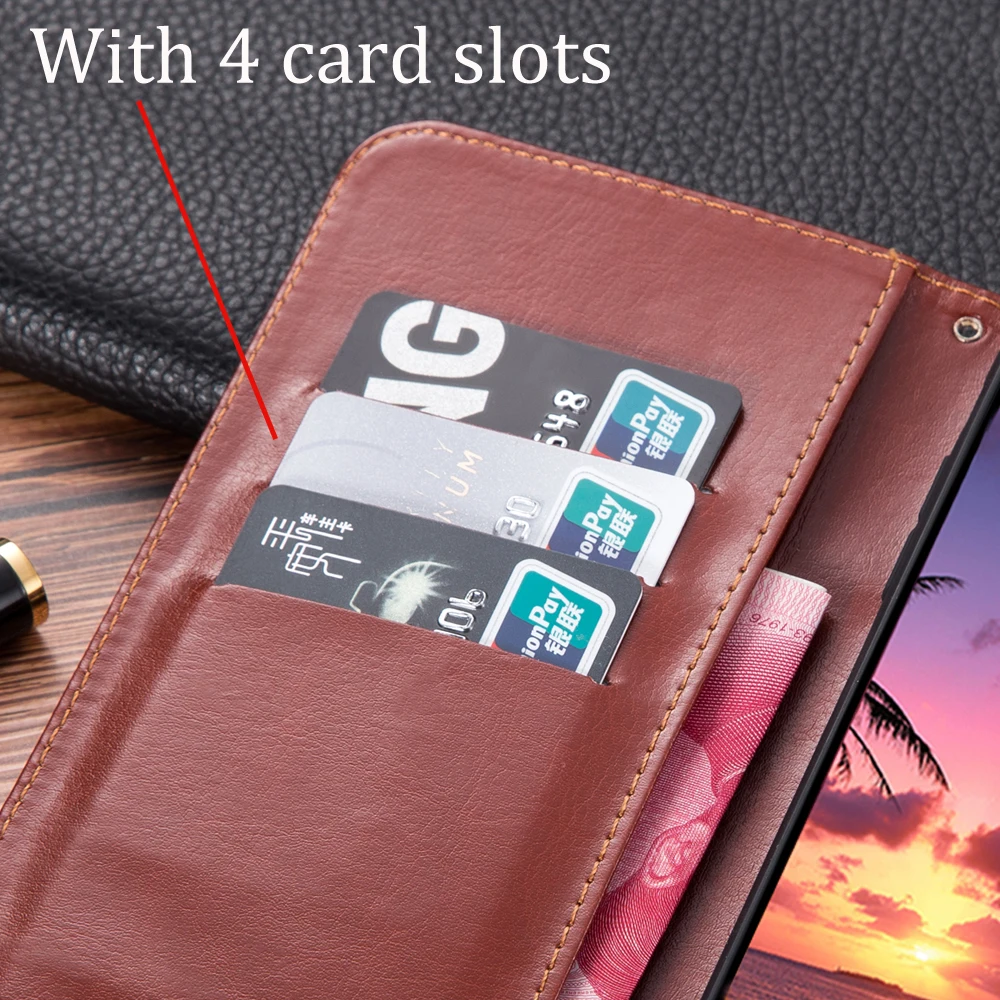 Роскошный кожаный чехол-книжка на Xiaomi Poco M4 Pro 4G чехол POCO NFC poco m4pro m 4 pro 4g для etui |
