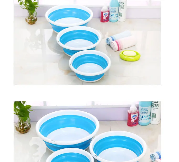 Складная Силиконовая мойка для овощей и фруктов складное ведро мытья автомобиля