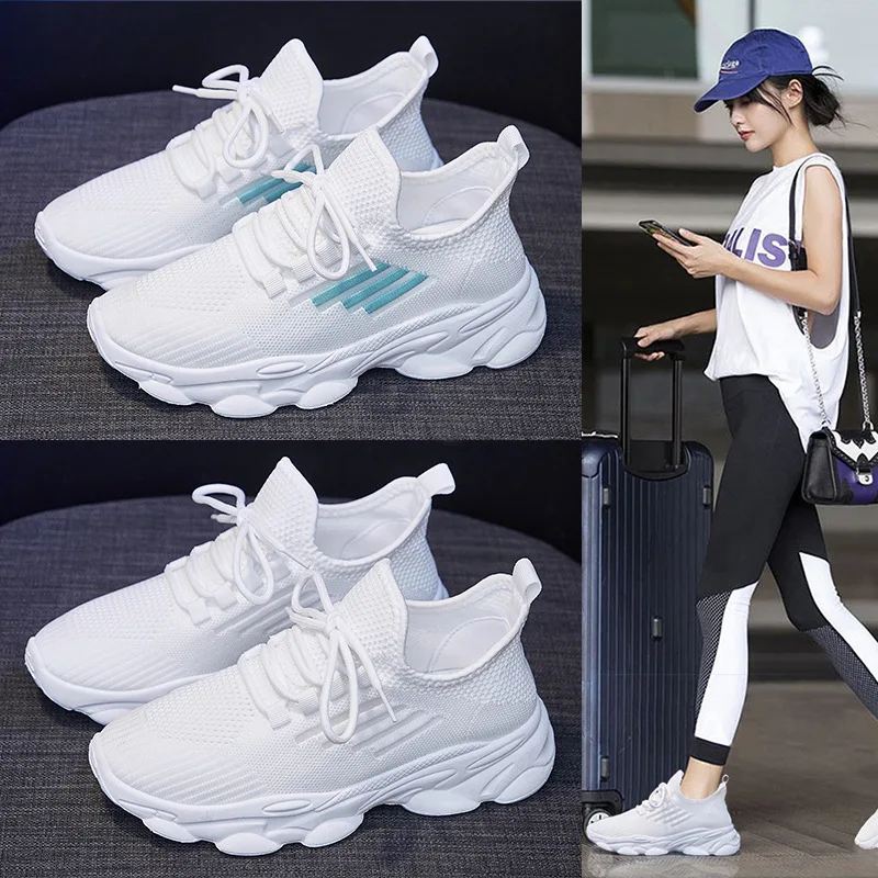 

Flying Woven Coconut Shoes 2021 Summer New Style Korean Breathable All-match Sports Shoes Women's Shoes