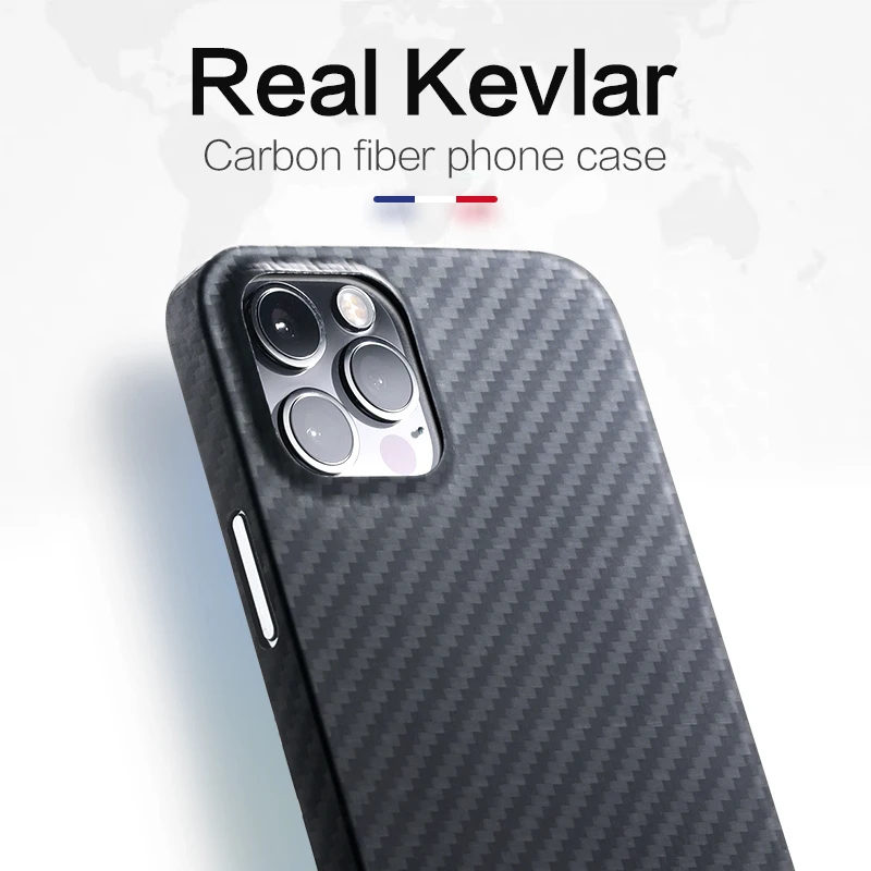 

Kevlar Aramid Fiber Back Cover For Apple iPhone12Pro iPhone12Pro Max Protective Case Carbon Cases