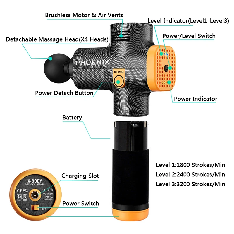 Массаж мышц пистолет тела Массажер для и массажные релаксирующие боли в спине