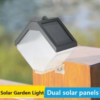 solar garden lamp rechargeable outdoor waterproof hanging warm lighting rgb smart sensor wall light fence street path decorative