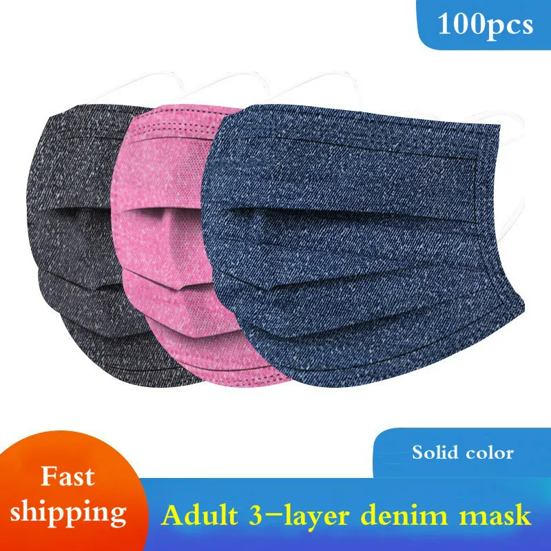 

50/100 шт., одноразовые маски для лица из нетканого материала