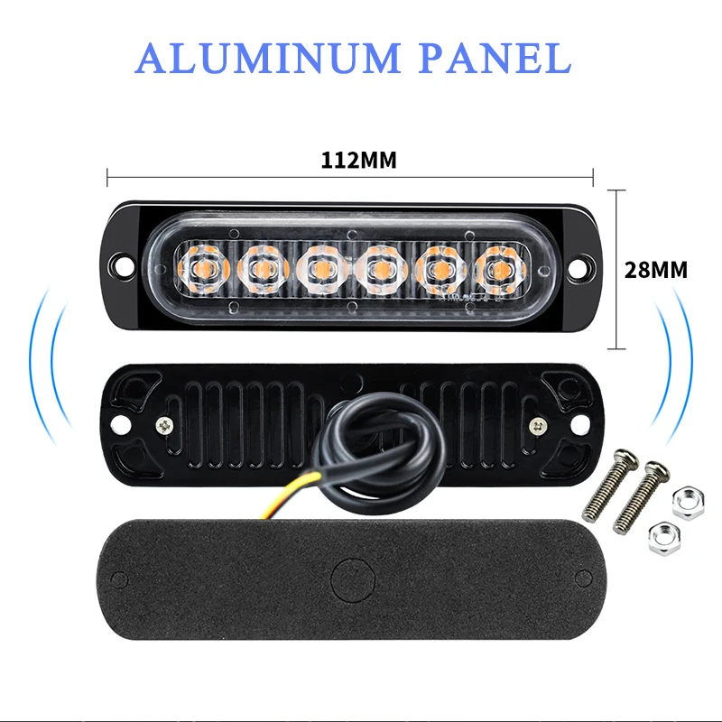 Аварийный стробоскоп предупреждающий боковой маркер Мигающий Желтый