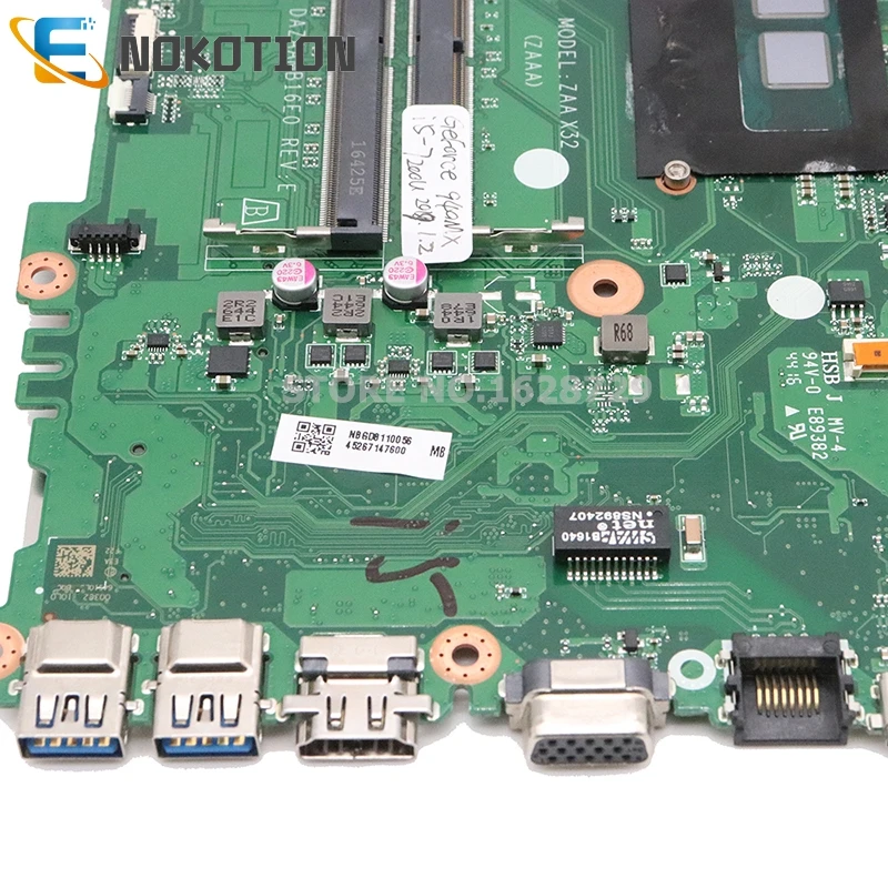 Материнская плата NOKOTION NBGD611005 NBGD6110056 DAZAAMB16E0 для Acer aspire материнская ноутбука SR2ZU