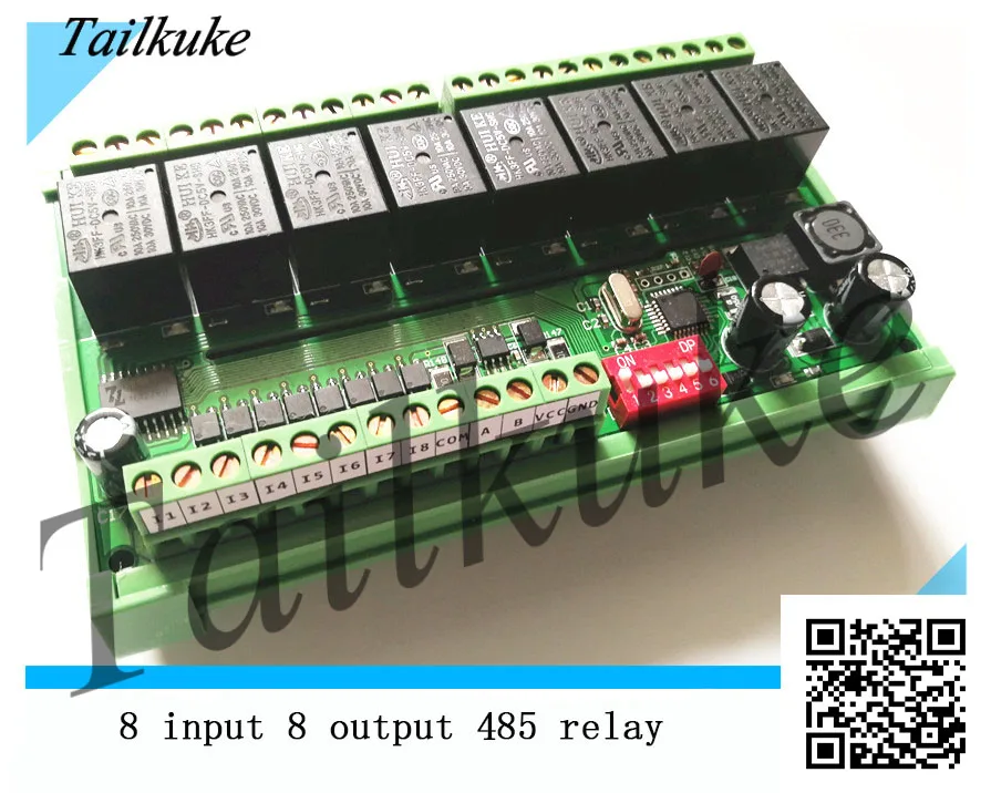 8 полосный последовательный порт 232 485 модуль релейного модуля вход Выход MODBUS