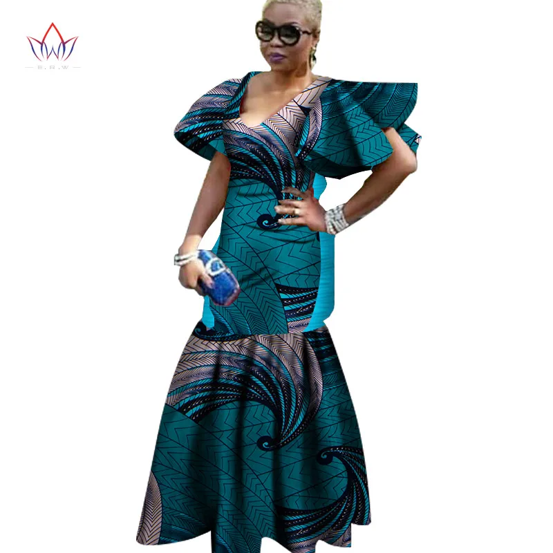 2017 г. в африканском стиле платья для Дамская Мода Дизайн Дашики женщин Базен Riche v