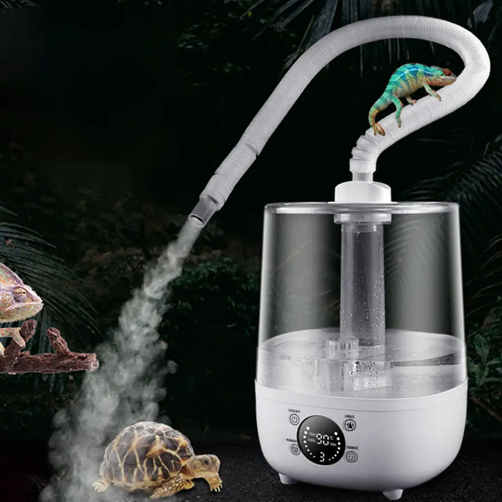 M&aacute;quina de niebla de gran capacidad para anfibios, reptiles, tortugas, terrarios, humidificador de paisajismo, nebulizador, suministros para mascotas, 4L-1