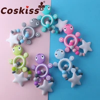 coskiss baby pacifier silicone teether beads bpa freeteething tortoise animal toys rodent baby bracelet chewable molar toys