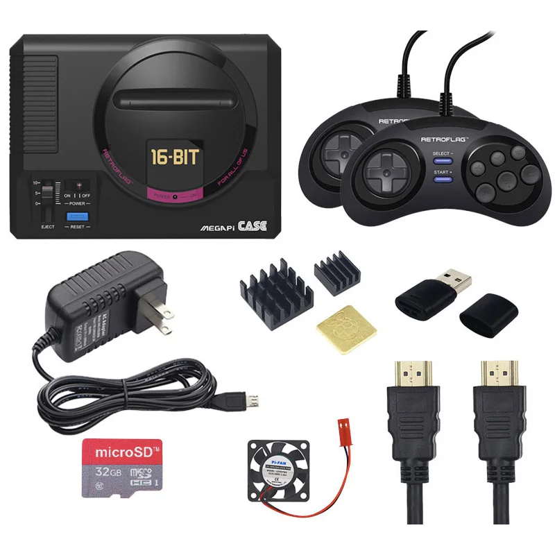 with Accessories Retroflag MEGAPi чехол/игровой контроллер функциональная кнопка для Raspberry Pi 3 B Plus 3B+/3B/2B пряди - Цвет: with Accessories