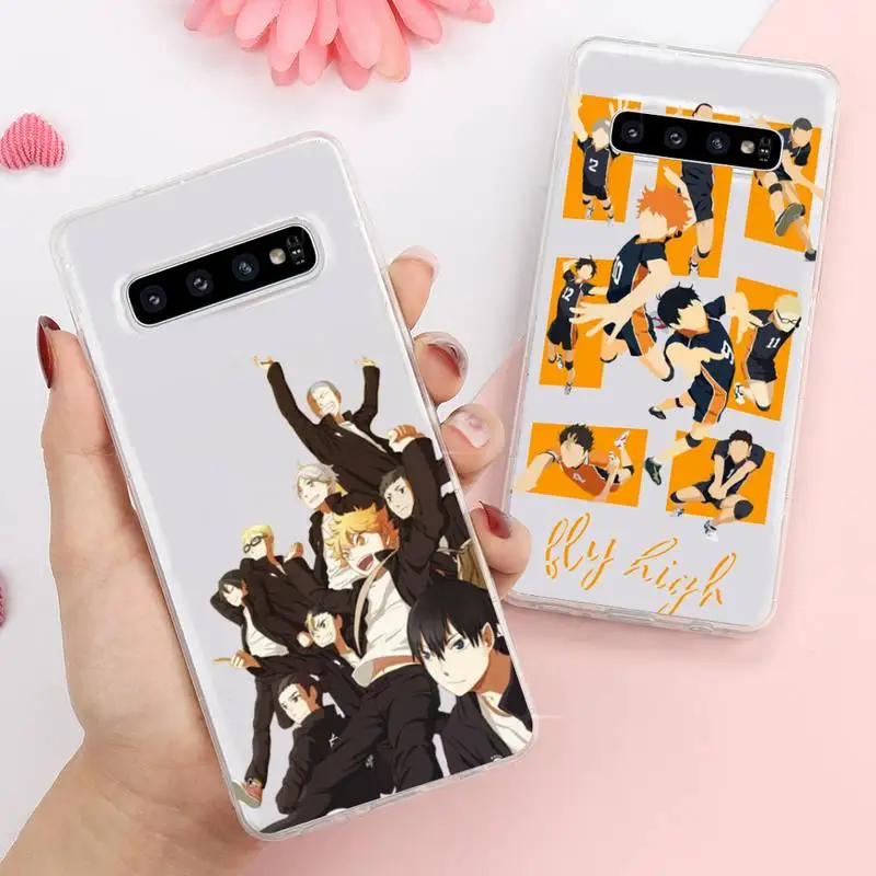 

haikyuu hintergrund anime Phone Case Transparent For Samsung Galaxy A S Note 9 11 10 51 50 71 70 80 20 21 30s ultra plus