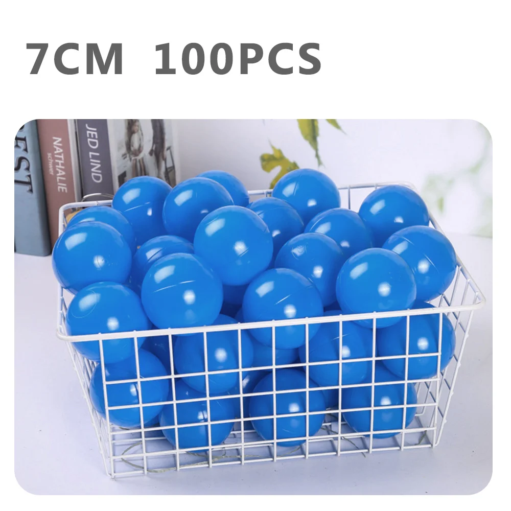 WJ3709DB Экологичный красочный мяч, мягкий пластиковый морской шар, прозрачные игрушки для купания, мяч для снятия стресса, детские игрушки для улицы, 100 шт., 7 см - Цвет: WJ3709DB