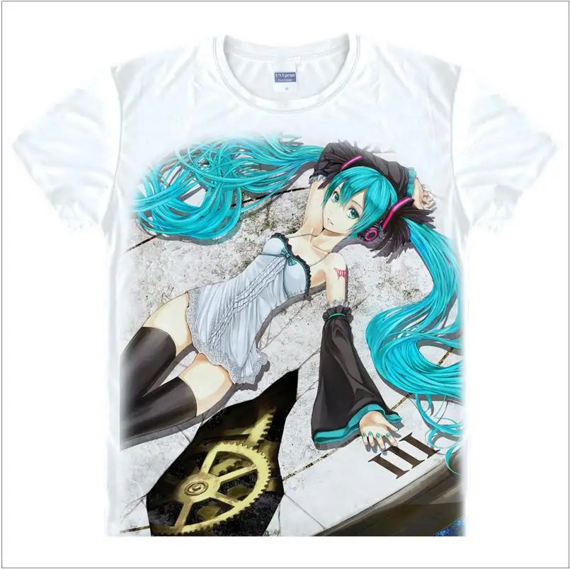 13 Новинка, футболка vocaloid Hatsune Miku, аниме, известная японская анимация, новинка, летняя мужская футболка, карнавальный костюм, Милая футболка - Цвет: 13