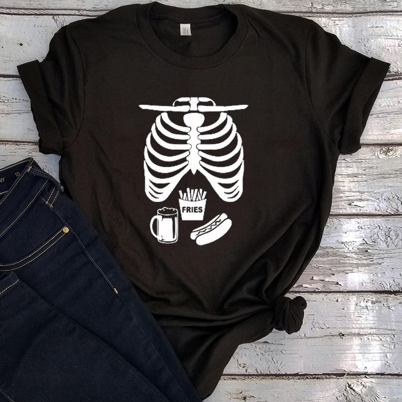 

Halloween Skeleton Shirts Halloween Skeleton Costume Vacation Matching Tee 2020 Fashion Party Tops Matching Family