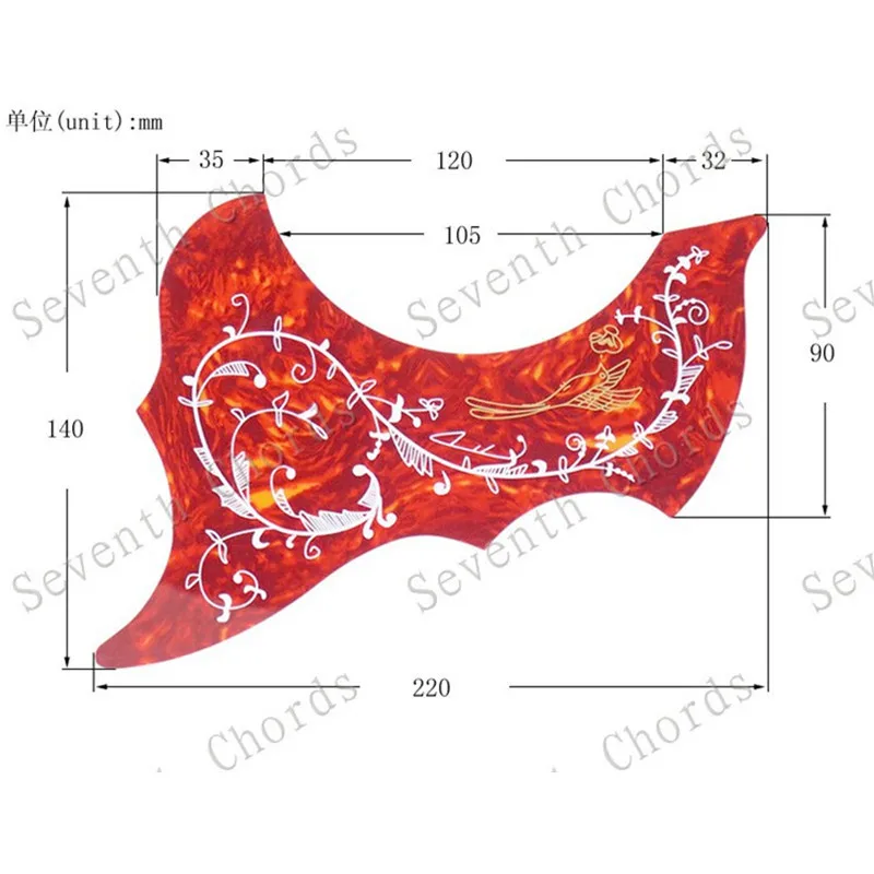 1 шт. твердая прочная защита для акустической гитары в стиле Колибри 41 дюйм