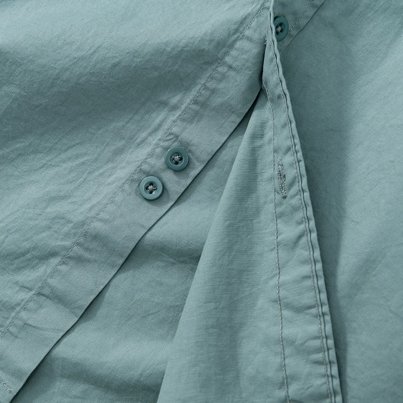 

2021 Summer New Style Japanese Retro Men's Cotton Fashion Comfortable Brand Shirts Men's Multi-Pockets Short-sleeves Shirt