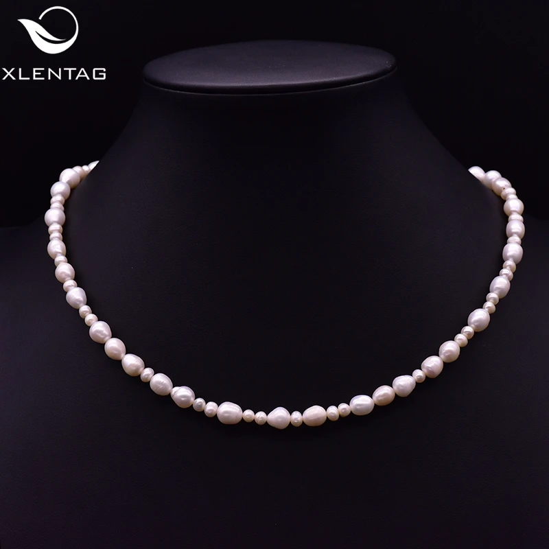XlentAg романтическое ожерелье-чокер с натуральным розовым жемчугом Женские