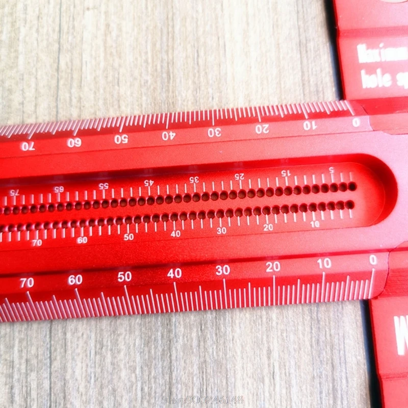 

300/400mm Aluminum Alloy Woodworking Marking T-Ruler Scriber Square Hole Scribe Precision Marking Gauge Rules Measuring F04 21