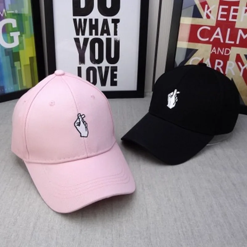 

Love Gestures Finger Embroider Golf Baseball Cap Men Women Snapback Hats Flipper Little Heart Love Sun Truck Hat Gorras