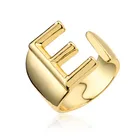 LETAPI A-Z кольцо с надписью для женщин и девушек, золотой цвет, африканские начальные ранние, английская бижутерия, алфавит, кольцо на палец