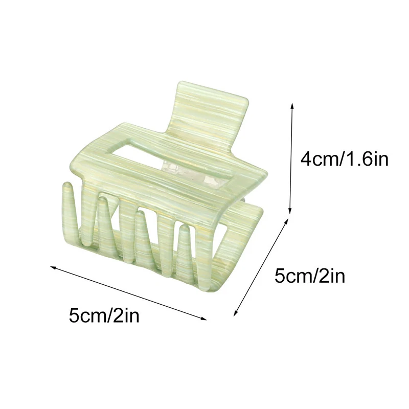 

Elegant Marble Leopard Hair Clips Retro Acrylic Women Hair Claws Crab Clamps Geometric Square Barrettes Makeup Hair Accessories