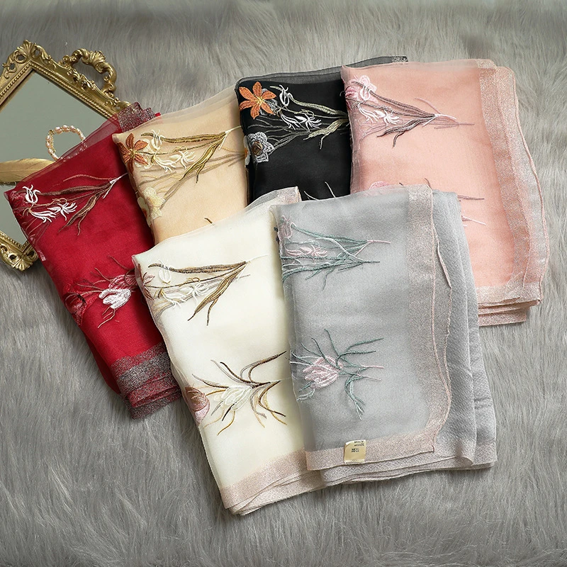 Модный Роскошный бренд женский шелковый шарф шаль дизайнерский шифоновый платок