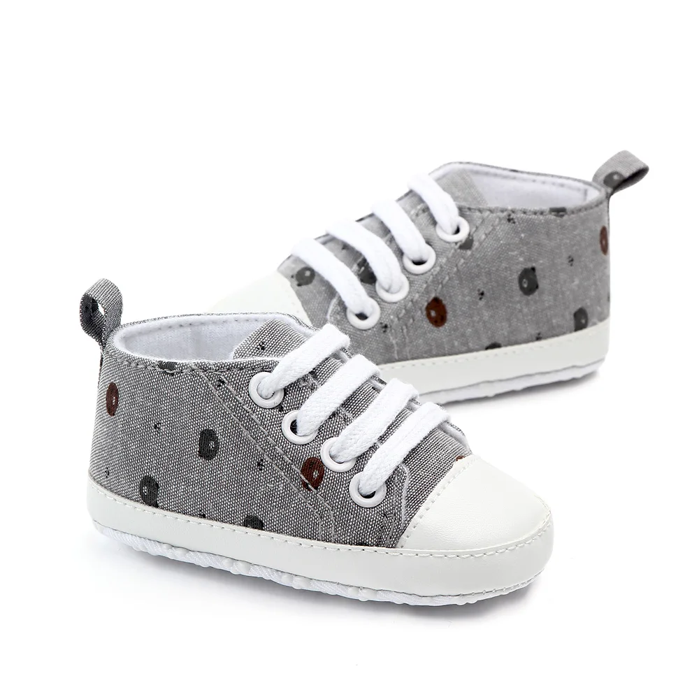 Brand New Newborn Baby Toddler Girl Canvas Casual Shoes Infant Boy Girl Pram Soft Sole Prewalker Anti-slip Sneakers