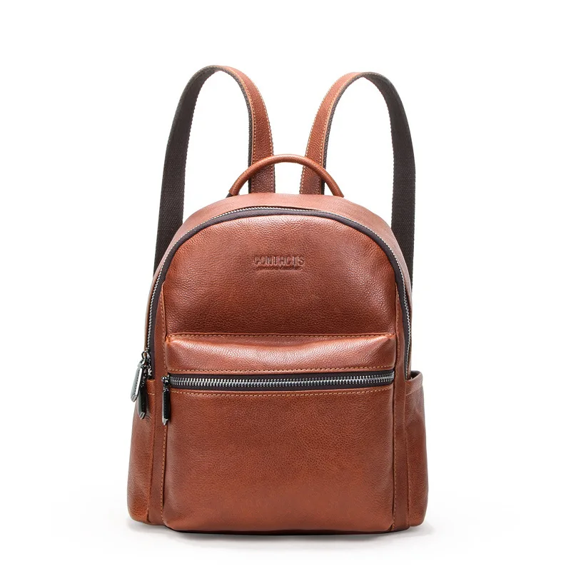 Fashion Trend Women's Backpack IPAD Female Small Genuine Leather Backpacks Can Hold 7.9 Inch Cow Solid Bag Dig a | Багаж и сумки