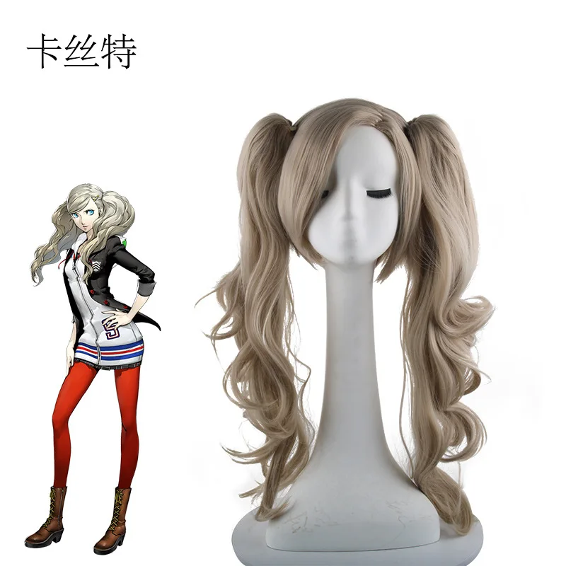 

Ann Takamaki Cosplay Persona 5 Cosplay Women Long Curly Wig Cosplay Anime Cosplay Wig Heat Resistant Synthetic Wigs