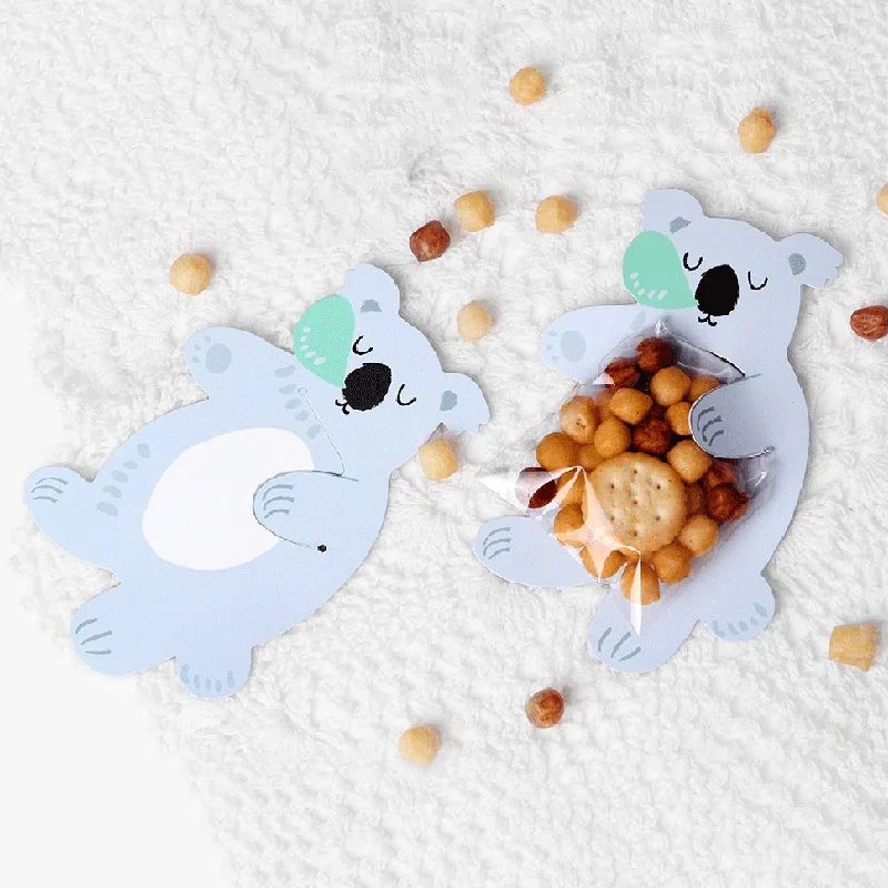 10 шт./лот милые животные медведь кролик коала сумка для конфет вечеринки в честь