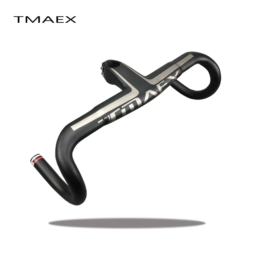 Цена Новый суперсветильник углеродный руль для велосипеда, Встроенный руль с новыми запчастями из углеродного волокна, матовый углеродный стер...