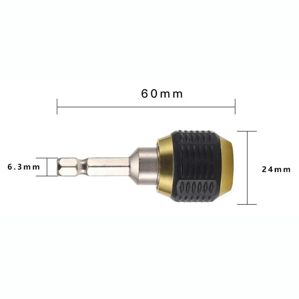 

60mm Big Head Pop-Up Hexagon Shank Quick Coupling Hand Drill Three-Jaw To1/4 Inner Hexagon Self-Locking Connecting Rod