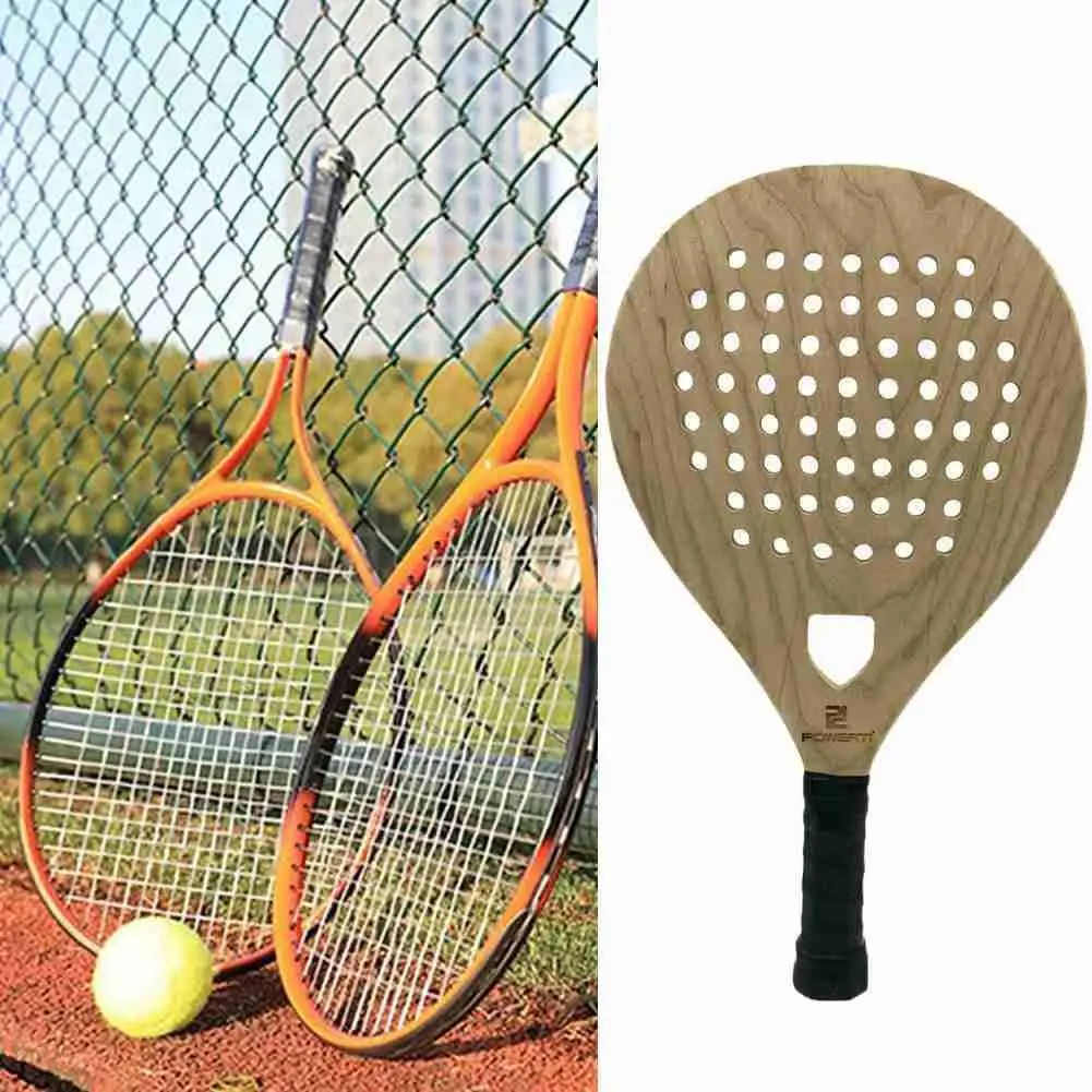 

All Wooden Racket For Beginners, Suitable For Wear-resistant High-quality Daily Batting Training All Wooden Beach Tennis Racket