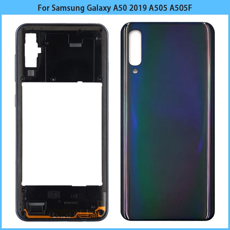 Пластиковый корпус для Samsung Galaxy A50 2019 A505 A505F A505DS средняя рамка ободок + задняя