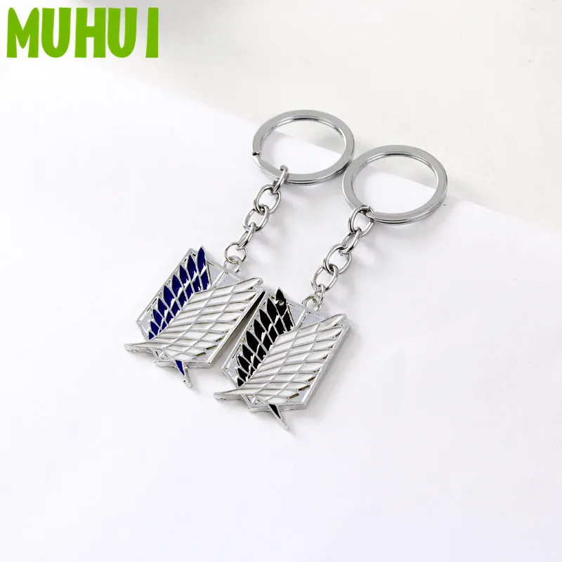 

Free shipping Anime Attack on Titan Cartoon Keychain Women Bag Men Jewelry Key Ring Chaverio Llavero B080